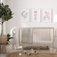 Load image into Gallery viewer, a baby's room with a crib, rocking horse and a potted
