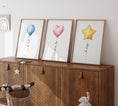 Load image into Gallery viewer, Set of 3 Balloon Nursery Wall Prints, Balloons Print For Babies Room, Gender Neutral Bedroom Wall Decor, Unisex Toddler Playroom Pictures
