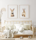 Load image into Gallery viewer, Bunny Prints For Nursery, Set Of 2 Rabbit Nursery Wall Art Prints For Babies Room, Neutral Nursery Decor, Rabbit Nursery Decor Wall Art
