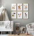 Load image into Gallery viewer, Farm Animal Prints For Nursery, Set Of 6 Farm Animal Nursery Wall Art Prints For Baby Room, Barn Yard Nursery Decor Wall Art Pictures
