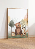 Load image into Gallery viewer, Set Of 3 Woodland Animal Nursery Prints, Blossom Tree Bedroom Decor Wall Art, Unisex Forest Playroom Posters, Scandi Whimsical Kids Room
