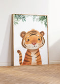 Load image into Gallery viewer, Safari Animal Nursery Prints, Set Of 3 Safari Nursery Wall Art Pictures for Babies Bedroom, Gender Neutral Decor, Jungle Playroom Posters
