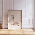 Load image into Gallery viewer, Set of 3 Safari Animal Nursery Wall Prints, Sleeping Animals for Babies Room, Gender Neutral Prints, Stars Wall Art, Beige Playroom Decor
