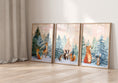 Load image into Gallery viewer, Set of 3 Woodland Animal Nursery Prints, Gender Neutral Kids Bedroom Decor, Unisex Forest Playroom Posters,Boho Scandi Wall Art Pictures
