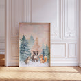 Load image into Gallery viewer, Set of 3 Woodland Animal Nursery Prints, Gender Neutral Kids Bedroom Decor, Unisex Forest Playroom Posters,Boho Scandi Wall Art Pictures
