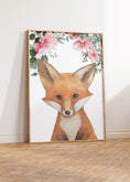 Load image into Gallery viewer, Set of 3 Personalised Woodland Animal Prints for Pink Girls Bedroom, Nursery or Playroom, Custom Initial and Choice of 2 Forest Animals
