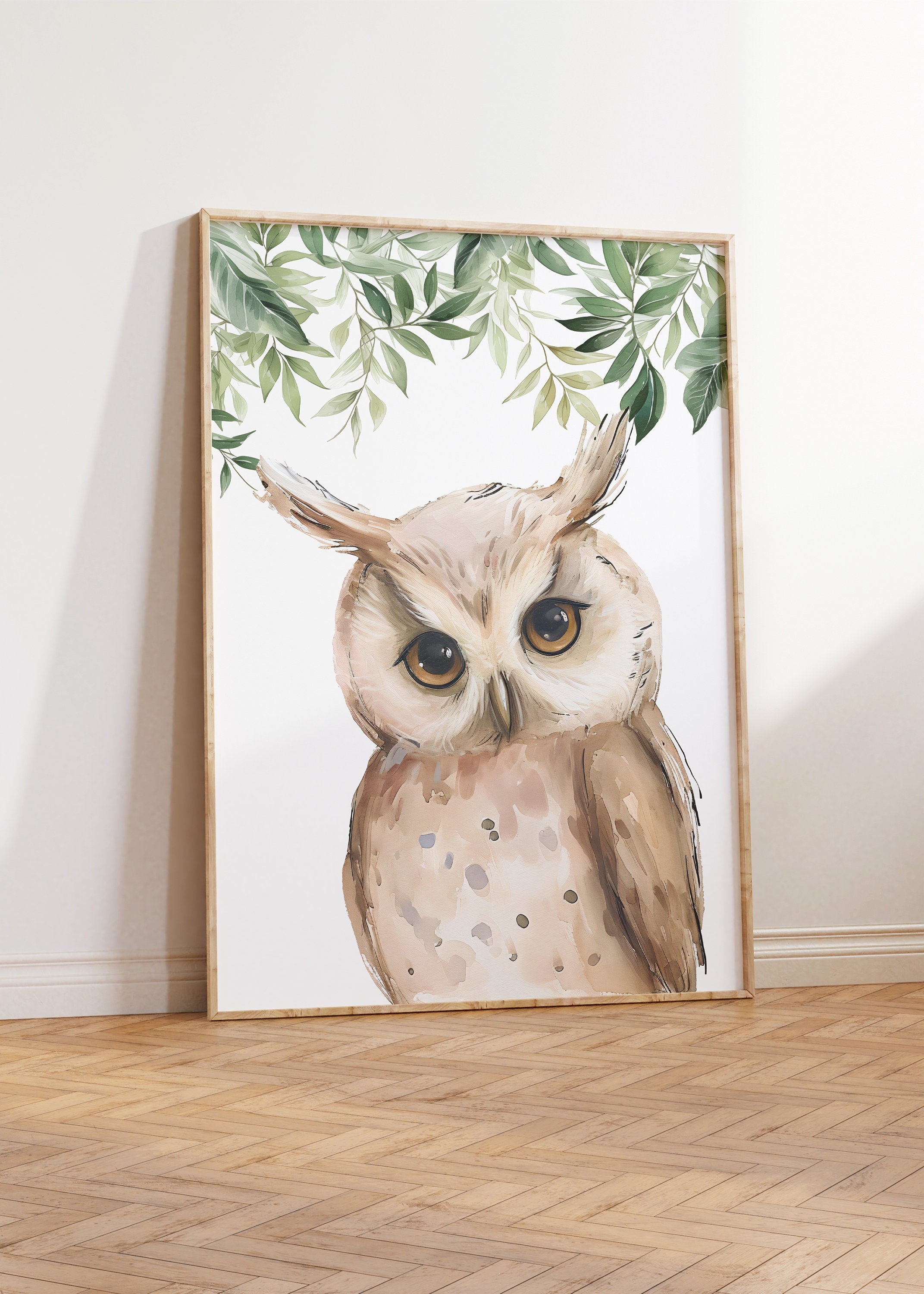 Set of 3 Personalised Woodland Animal Prints for Babies Bedroom, Nursery or Playroom, Custom Initial and Choice of 2 Forest Animals