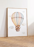 Load image into Gallery viewer, Personalised Set of 3 Safari Animal Prints for Nursery, Kids Bedroom or Playroom - Custom Initial for Baby's Room - Hot Air Balloon, Boat
