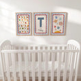 Load image into Gallery viewer, Set of 3 Personalised Nursery Prints - Alphabet, Name Initial, Solar System - Kids Educational Wall Art, Boys Bedroom & Playroom Decor
