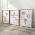 Load image into Gallery viewer, Personalised Fairy Nursery Prints | Custom Name Wall Art | Girls Bedroom Décor with Optional Frames
