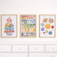 Load image into Gallery viewer, Nursery Learning Prints: Alphabet Animals, Solar System, Shapes (Set of 3) | Framed or Unframed
