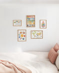 Load image into Gallery viewer, Educational Nursery Gallery Wall Set, Alphabet, Solar System Poster, World Map, Numbers and Shapes, Kids Learning Prints - Optional Frames
