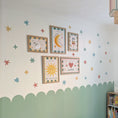 Load image into Gallery viewer, Premium Fabric Nursery Wall Stickers - Irregular Star Decals - Muted Earth Colours
