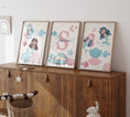 Load image into Gallery viewer, Mermaid Nursery Prints | Set of 3 | Personalised Wall Art for Girls' Room - RoseRowanDesign - 

