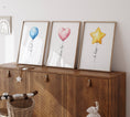 Load image into Gallery viewer, Balloon Nursery Wall Prints | Set of 3 | Gender Neutral Wall Art for Baby's Room - RoseRowanDesign
