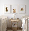 Load image into Gallery viewer, Bear Theme Nursery Prints | Set of 3 | Neutral Animal Wall Art for Baby's Bedroom - RoseRowanDesign
