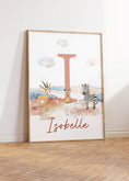 Load image into Gallery viewer, Personalised Set of 3 Safari Animal Prints for Nursery, Kids Bedroom or Playroom - Custom Initial for Baby's Room - Hot Air Balloon, Boat - RoseRowanDesign
