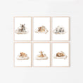Load image into Gallery viewer, Safari Animal Nursery Prints | Set of 6 | Neutral Safari Theme Wall Art for Baby's Room - RoseRowanDesign
