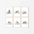 Load image into Gallery viewer, Safari Animal Nursery Prints | Set of 6 | Neutral Safari Theme Wall Art for Baby's Room - RoseRowanDesign
