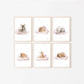 Load image into Gallery viewer, Safari Animal Nursery Prints | Set of 6 | Neutral Safari Theme Wall Art for Baby's Room - RoseRowanDesign
