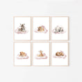 Load image into Gallery viewer, Safari Animal Nursery Prints | Set of 6 | Neutral Safari Theme Wall Art for Baby's Room - RoseRowanDesign
