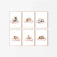 Load image into Gallery viewer, Safari Animal Nursery Prints | Set of 6 | Safari Theme Wall Art for Baby's Room - RoseRowanDesign
