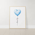 Load image into Gallery viewer, Blue Balloon Nursery Wall Art | Set of 3 | Boys Bedroom & Playroom Decor - RoseRowanDesign
