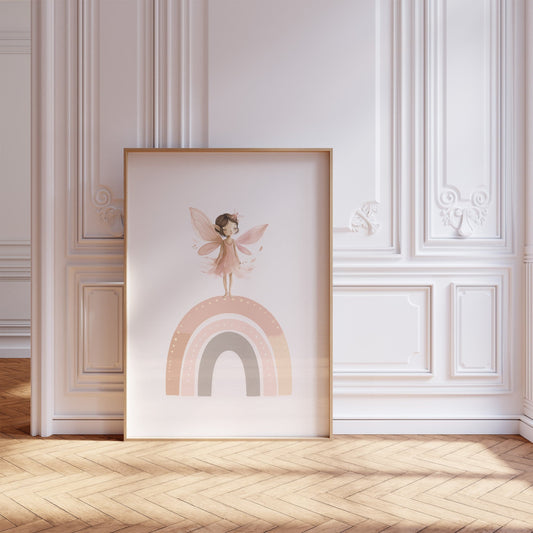 Boho Fairy Princess Castle Prints | Set of 3 | Whimsical Wall Art for Girls' Nursery - RoseRowanDesign