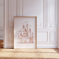 Load image into Gallery viewer, Boho Fairy Princess Castle Prints | Set of 3 | Whimsical Wall Art for Girls' Nursery - RoseRowanDesign
