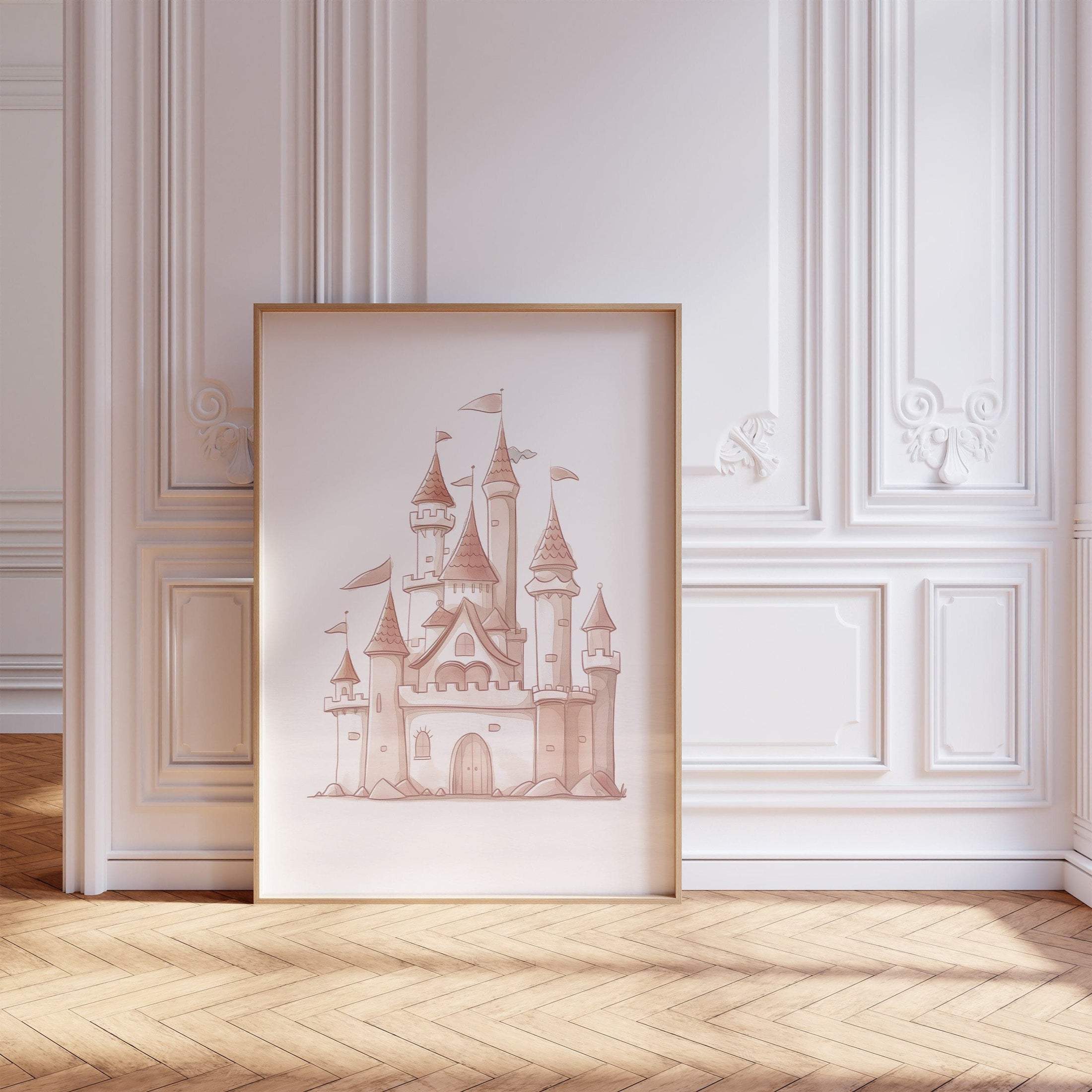 Boho Fairy Princess Castle Prints | Set of 3 | Whimsical Wall Art for Girls' Nursery - RoseRowanDesign
