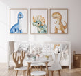 Load image into Gallery viewer, Dinosaur Kids Wall Art | Set of 3 Nursery Prints - RoseRowanDesign
