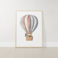 Load image into Gallery viewer, Dream Big Safari Animals, Rainbow and Hot Air Balloon | Neutral | Set of 3 Nursery Prints - RoseRowanDesign

