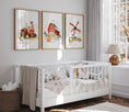 Load image into Gallery viewer, Farm Nursery Prints | Set of 3 | Tractor & Red Barn Wall Art for Baby Boys' Room - RoseRowanDesign
