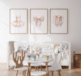 Load image into Gallery viewer, Girls Ballet Nursery Prints | Set of 3 | Pink Tutu, Bow & Ballet Shoes Decor - RoseRowanDesign
