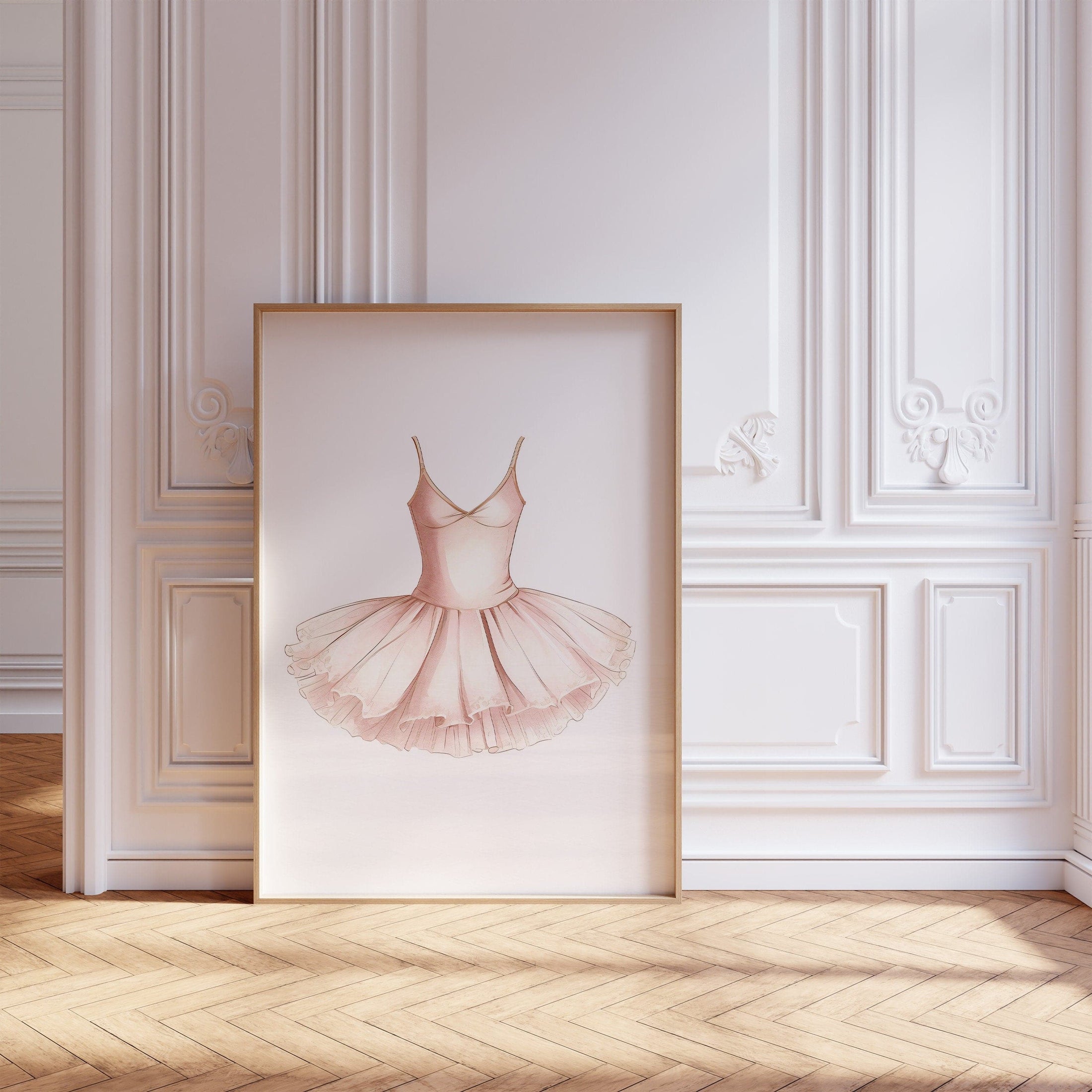 Girls Ballet Nursery Prints | Set of 3 | Pink Tutu, Bow & Ballet Shoes Decor - RoseRowanDesign