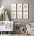 Load image into Gallery viewer, Girls Ballet Nursery Prints | Set of 6 | Pink Ballerina Wall Art for Kids' Room or Nursery - RoseRowanDesign

