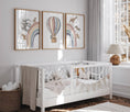 Load image into Gallery viewer, Hot Air Balloon and Rainbow Safari Animals | Neutral | Set of 3 Nursery Prints - RoseRowanDesign
