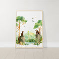 Load image into Gallery viewer, Jungle Nursery Prints | Set of 3 | Forest Adventure Wall Art for Unisex Bedroom - RoseRowanDesign
