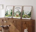 Load image into Gallery viewer, Mountain Nursery Prints | Set of 3 | Forest Adventure Wall Art for Unisex Bedroom - RoseRowanDesign
