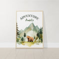 Load image into Gallery viewer, Mountain Nursery Prints | Set of 3 | Forest Adventure Wall Art for Unisex Bedroom - RoseRowanDesign
