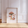 Load image into Gallery viewer, Mushroom Nursery Prints | Set of 3 | Neutral Boho Forest Wall Art for Kids' Bedroom - RoseRowanDesign
