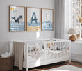 Load image into Gallery viewer, Ocean Nursery Prints | Set of 3 | Personalized ocean Wall Art for childs' Room - RoseRowanDesign
