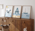 Load image into Gallery viewer, Ocean Nursery Prints | Set of 3 | Personalized ocean Wall Art for childs' Room - RoseRowanDesign
