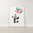 Load image into Gallery viewer, Panda Bear Nursery Prints | Set of 3 | Neutral Animal Wall Art for Baby's Bedroom - RoseRowanDesign
