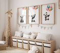 Load image into Gallery viewer, Panda Bear Nursery Prints | Set of 3 | Neutral Animal Wall Art for Baby's Bedroom - RoseRowanDesign
