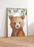 Load image into Gallery viewer, Personalised Child's Name Woodland Animal Wall Art | Leaves Background | Set of 3 Nursery Prints - RoseRowanDesign
