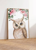 Load image into Gallery viewer, Personalised Child's Name Woodland Animal Wall Art | Pink | Set of 3 Nursery Prints - RoseRowanDesign
