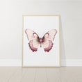 Load image into Gallery viewer, Personalised Pink Butterflies | Set of 3 Nursery Wall Art | Girls' Room Decor - RoseRowanDesign
