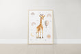 Load image into Gallery viewer, Personalised Safari Animal Prints | Set of 3 Boho Nursery Wall Art for Baby’s Room - RoseRowanDesign
