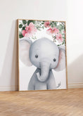 Load image into Gallery viewer, Personalised Safari Animal Prints | Set of 3 for Pink Baby Girls' Bedroom | Custom Initial & Jungle Animals - RoseRowanDesign
